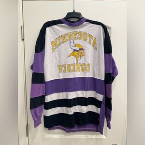 RARE: Vintage Minnesota Vikings Sweatshirt Jersey Style Logo Athletic Mens Large